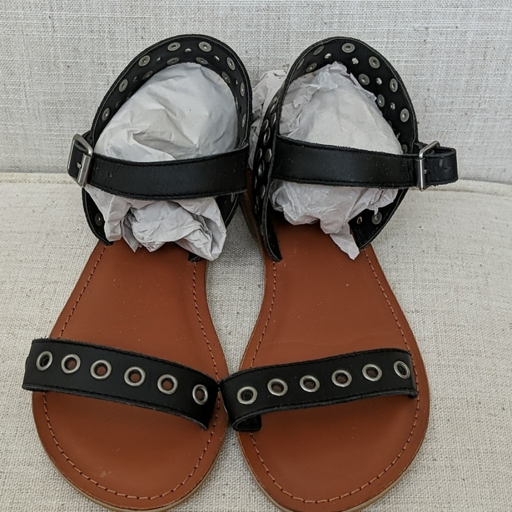 TopShop Women size 39 US 8.5 black Sandals